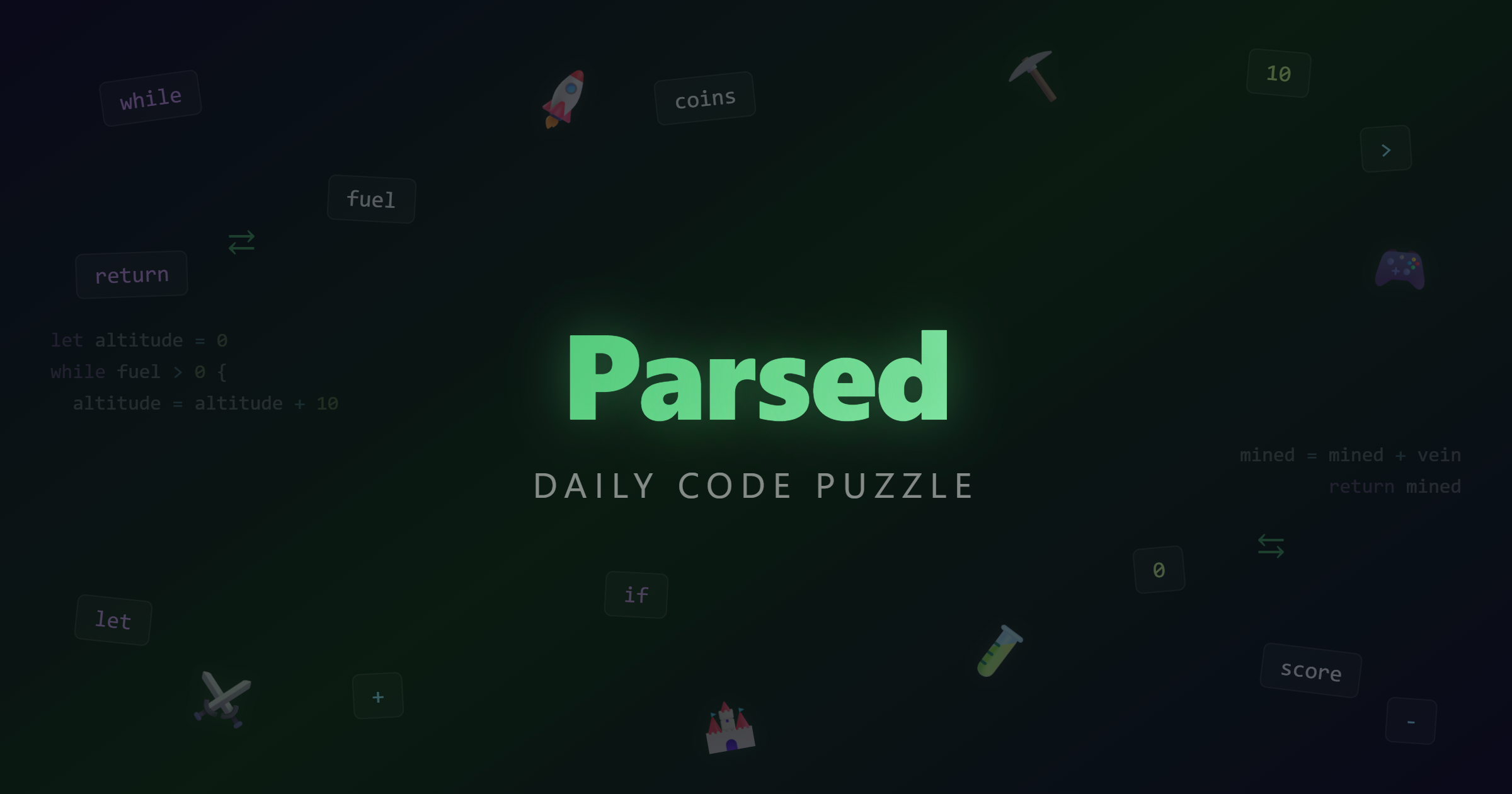 Parsed daily code puzzle game