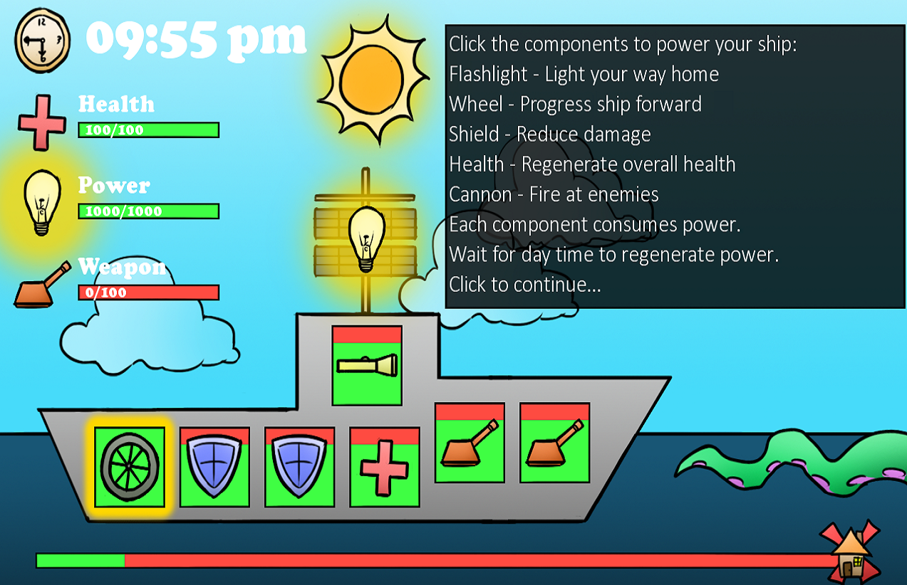 Going Home rogue-like survival game title screen