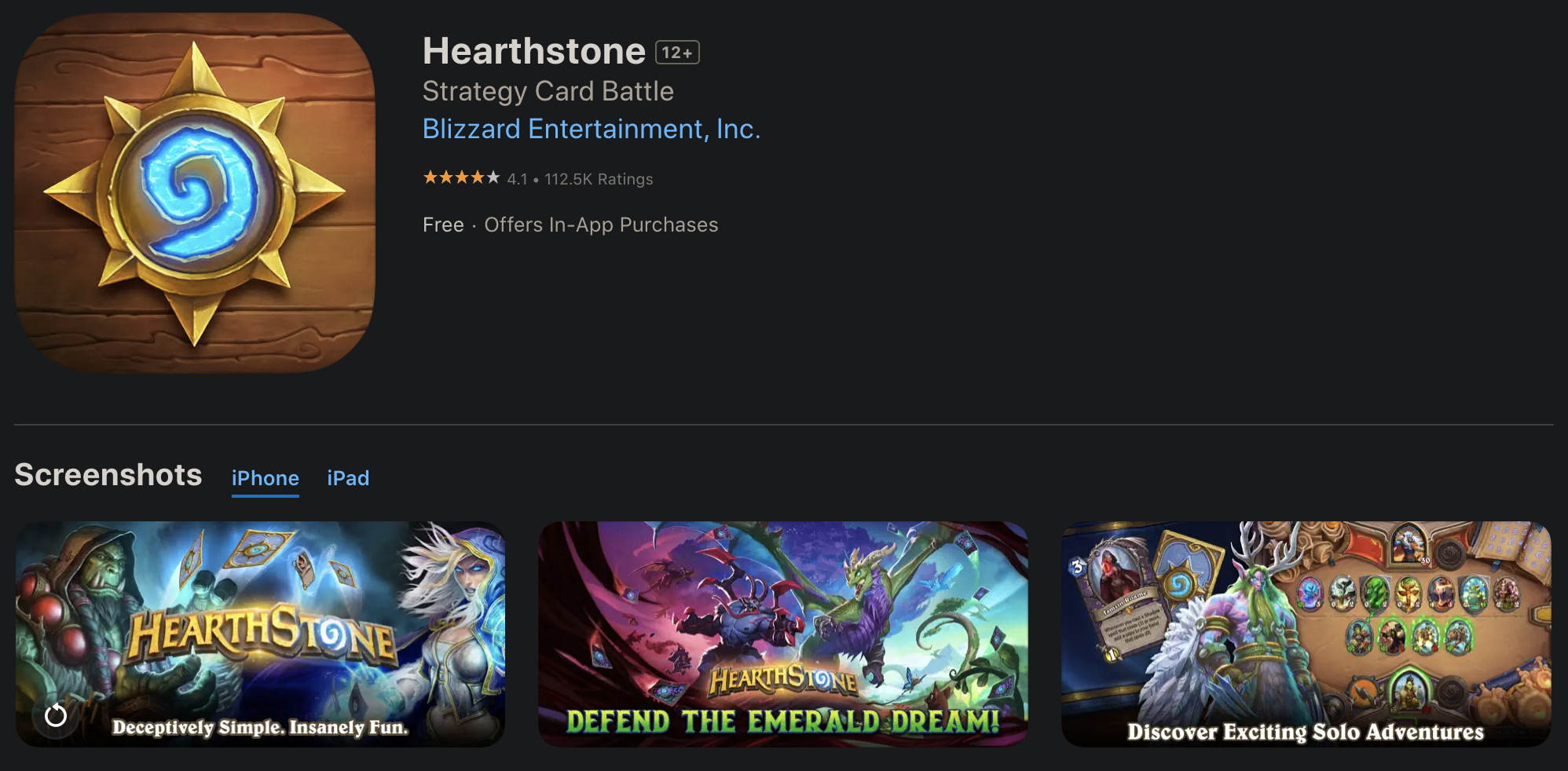 Image of Hearthstone Apple Store