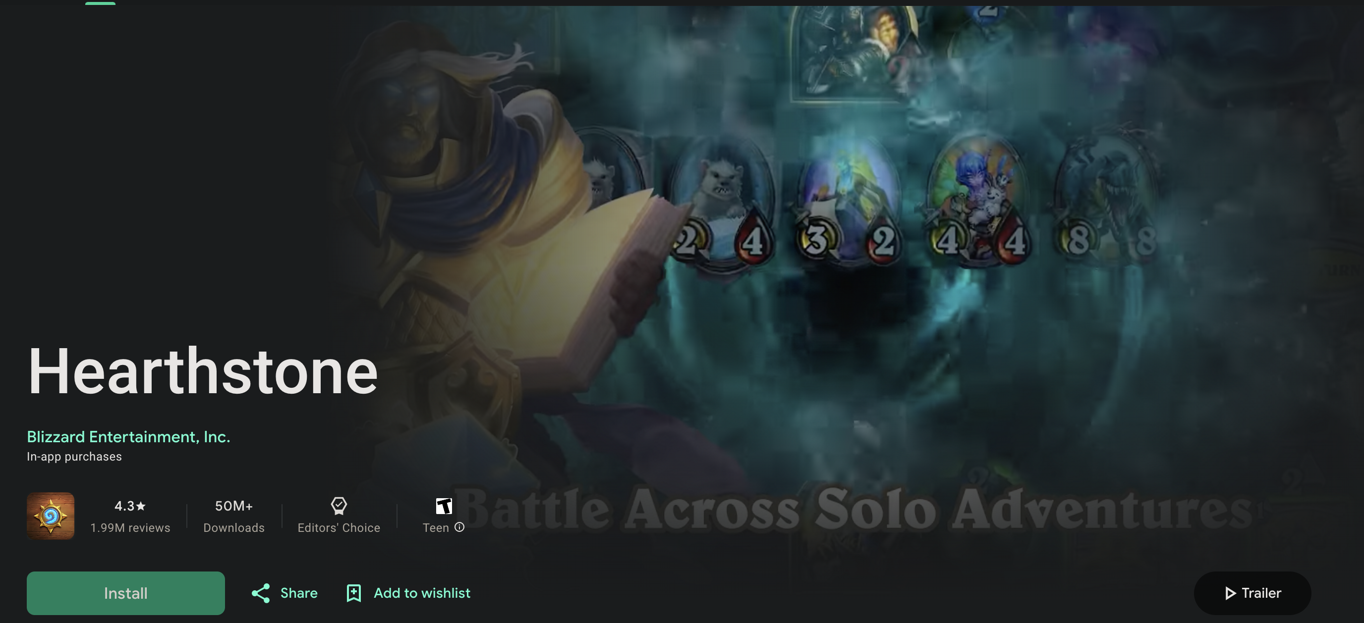 Image of Hearthstone Google Store