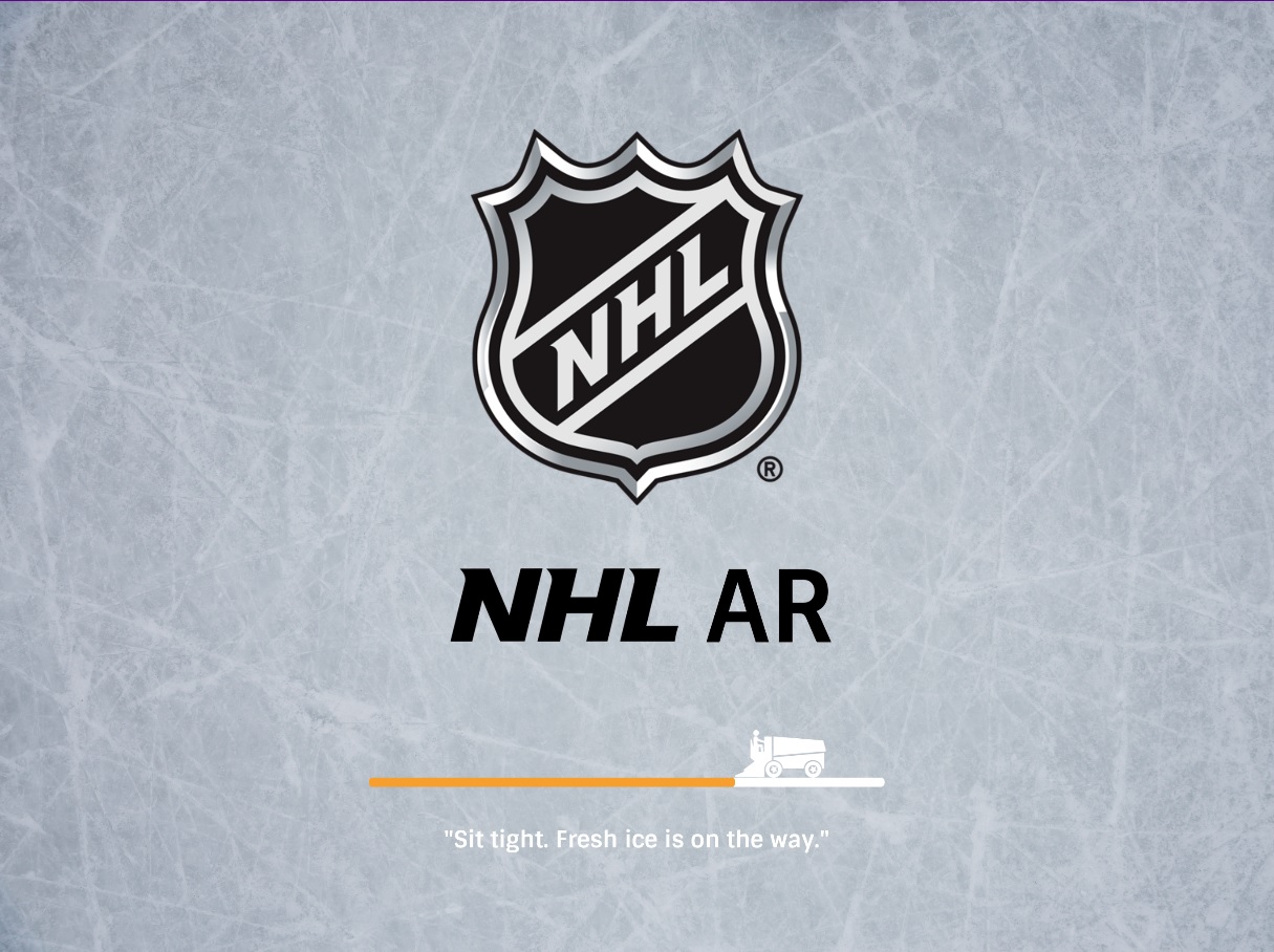 NHL AR splash screen